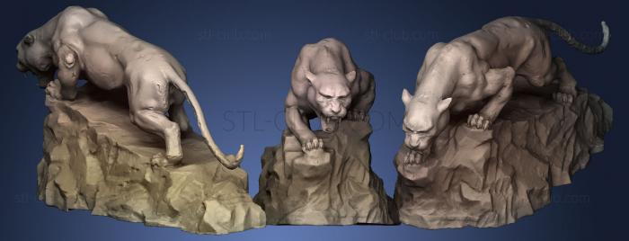 3D мадэль Статуя пантеры ПФР (STL)